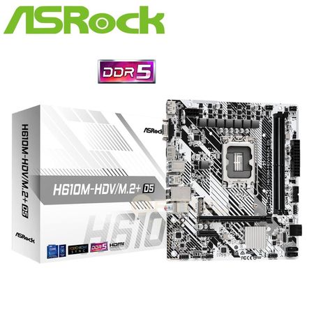 Motherboard ASROCK H610M-HDV/M.2+ D5, Chipset Intel H610, LGA1700, mATX