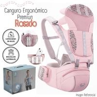 CANGURO ERGONÓMICO PREMIUN PARA BEBÉ - ROSADO