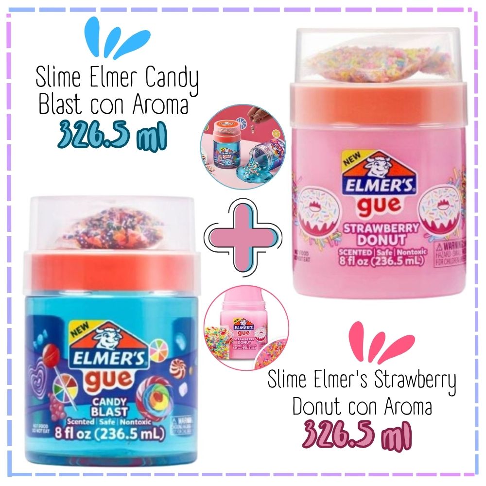 PACK SLIME ELMERS CANDY + STRAWBERRY