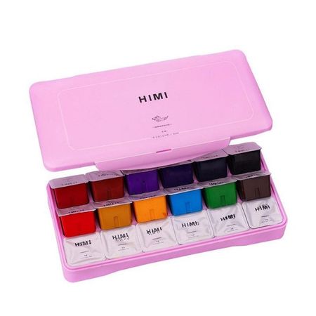 Himi Miya Gouache - Set 18 colores/30ml Jelly Cup - ROSA