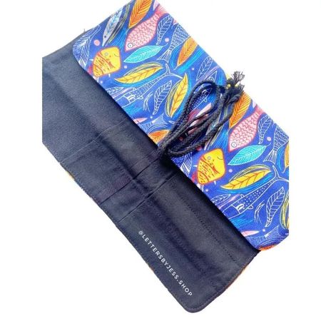 Estuche enrollable porta pinceles - Peces
