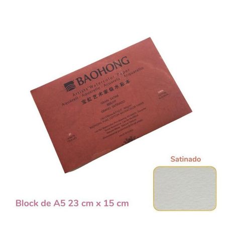Baohong Papel de acuarela ARTIST Grano Satinado A5 23x15 cm
