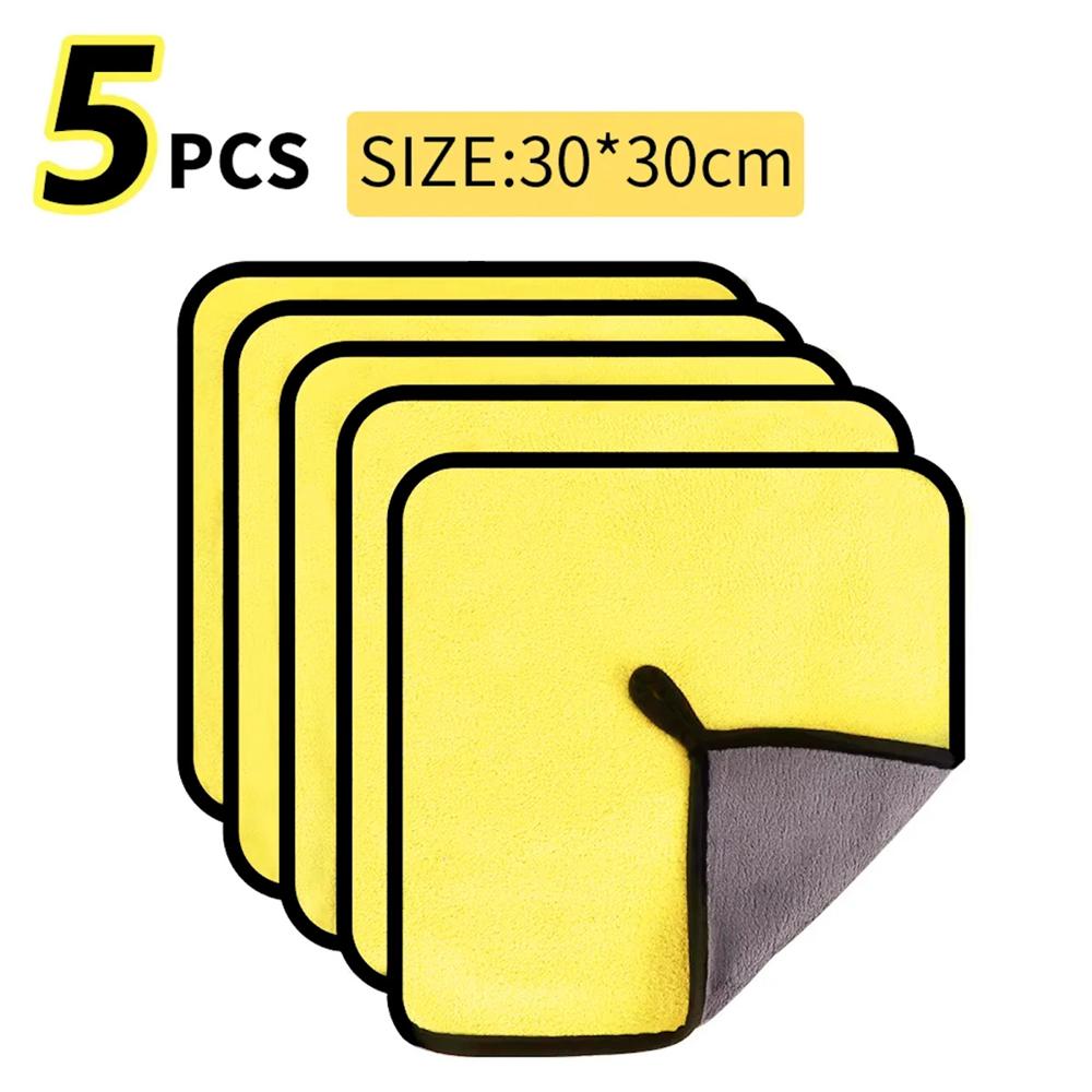 Toallas De Microfibra Multiuso Limpieza Hogar Auto 30 X 30cm 5 Unides