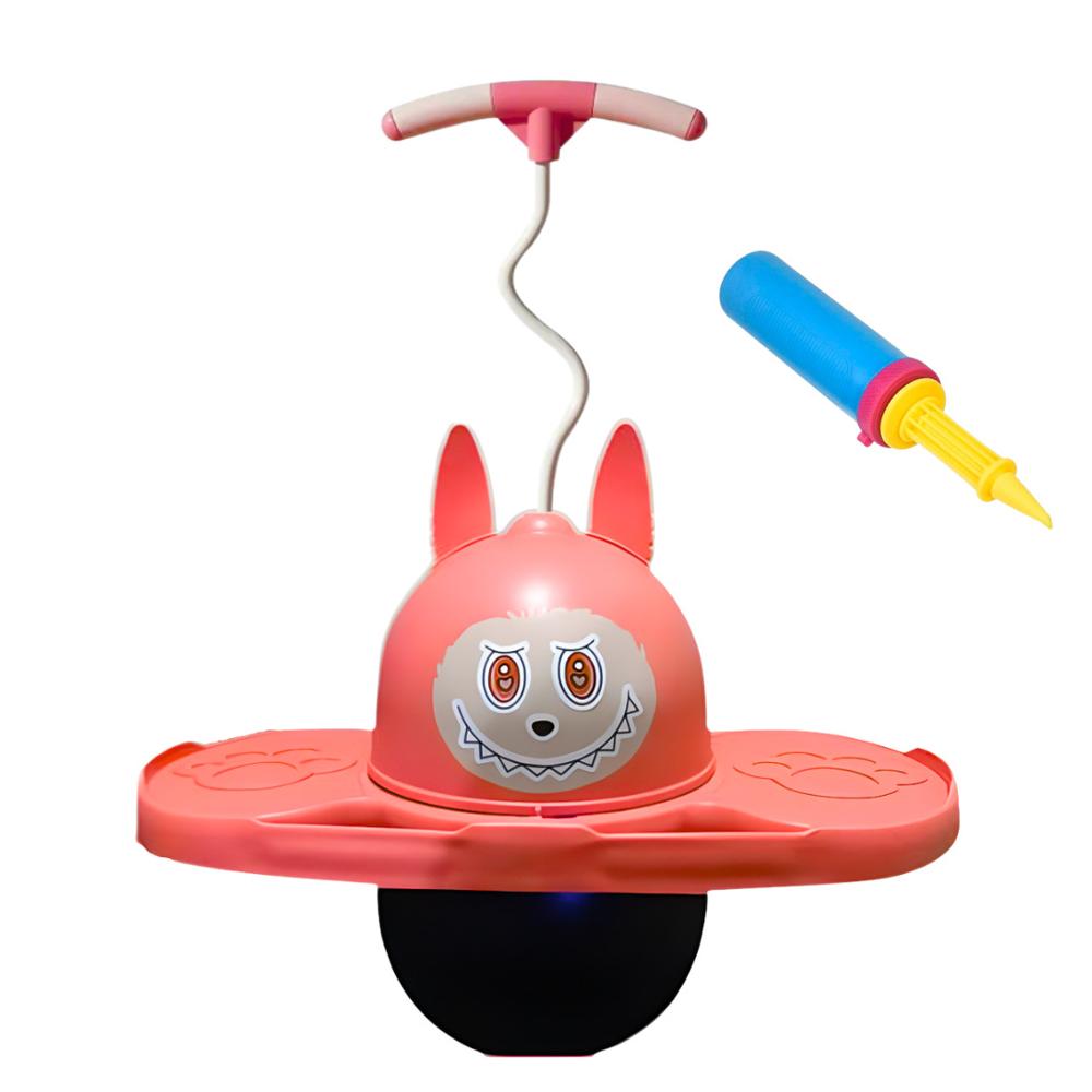 Pelota Saltarina Inflable para Niños Labubu Incluye Sticker Luces Musical e Inflador