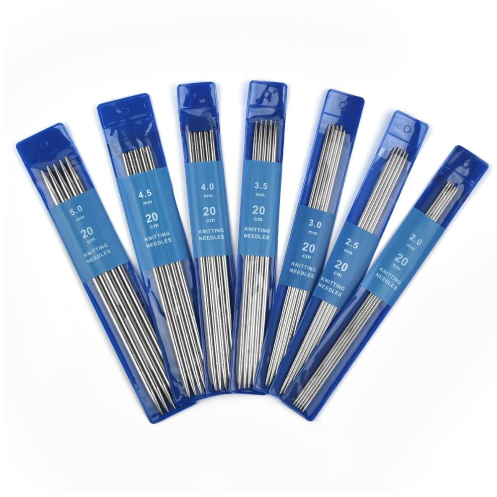 7 Juegos Palitos de Tejer 2mm a 5mm - 5 Agujas Cada Medida