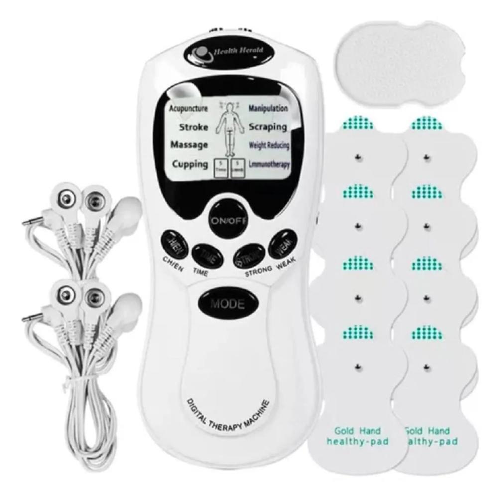 Electro Estimulador Masajeador 8 Parches Ejercitador Muscular