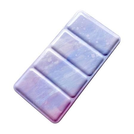 Estuche vacío para acuarelas (metal) - grande + 48 godets- lila celeste claro