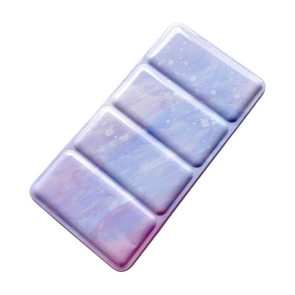 Estuche vacío para acuarelas (metal) - grande + 48 godets- lila celeste claro