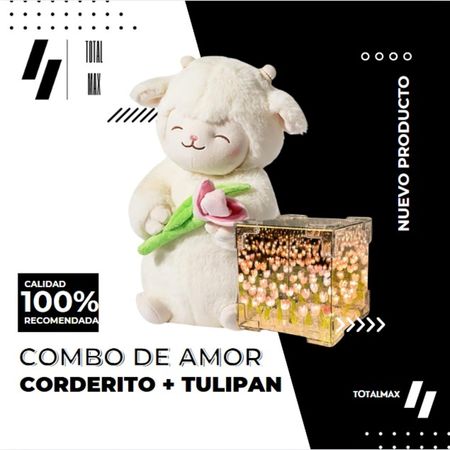 PELUCHE CORDEITO TULIPAN - TULIPAN INFINITO CAJA DE REGALO