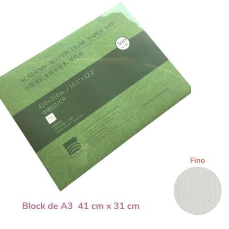 Baohong Papel de acuarela - ACADÉMICO - Grano Fino - A3 41 cm x 31 cm