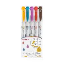 Zebra Mildliner Brush Pen - Warm set