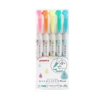 Zebra Mildliner Brush Pen - Fluorescent set