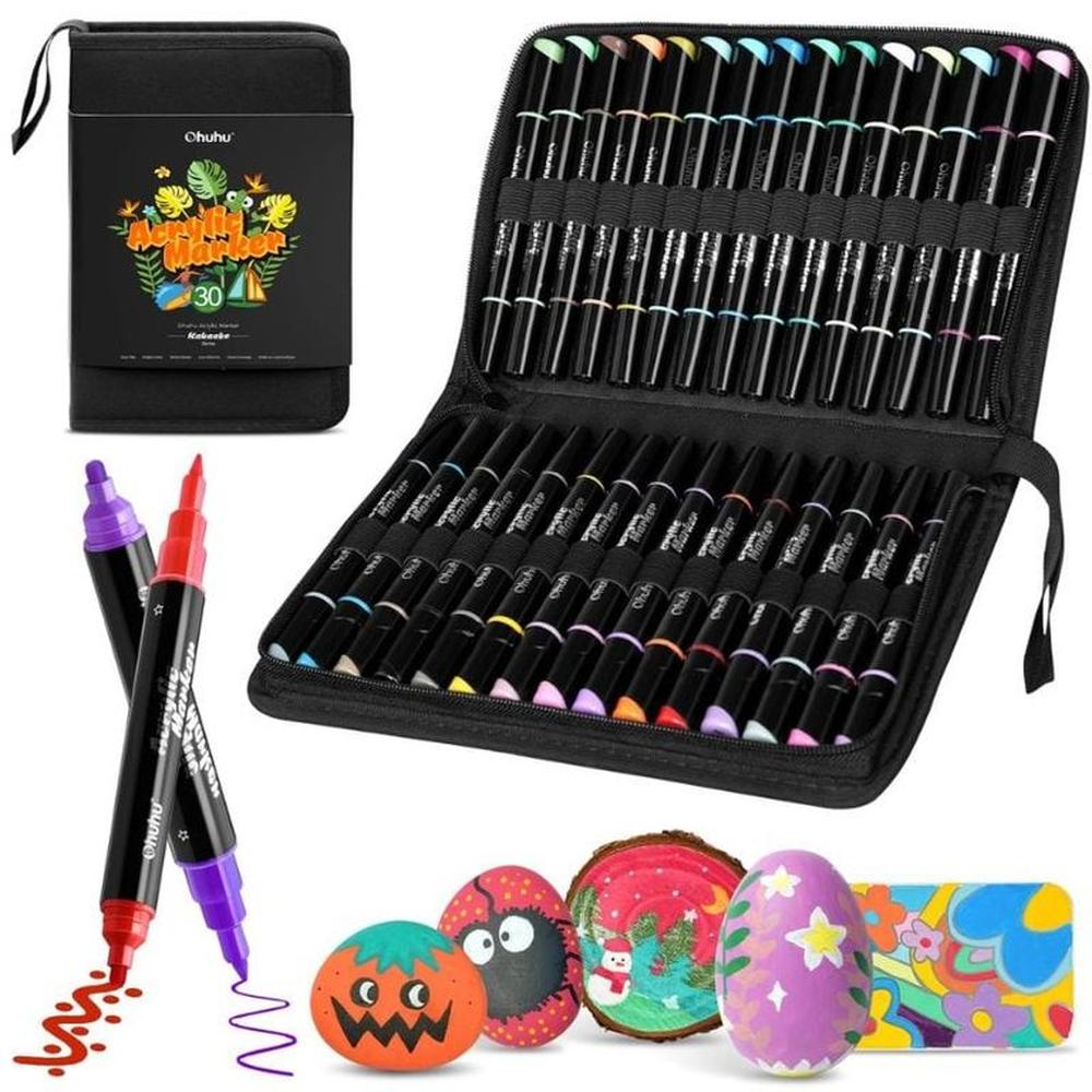 Ohuhu Kakaako Marcadores acrílicos Setx30 doble punta