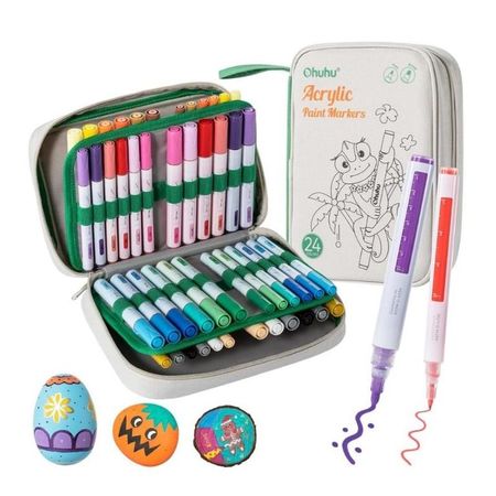 Ohuhu Acrylic Paint Markers: Set de 48 marcadores acrílicos