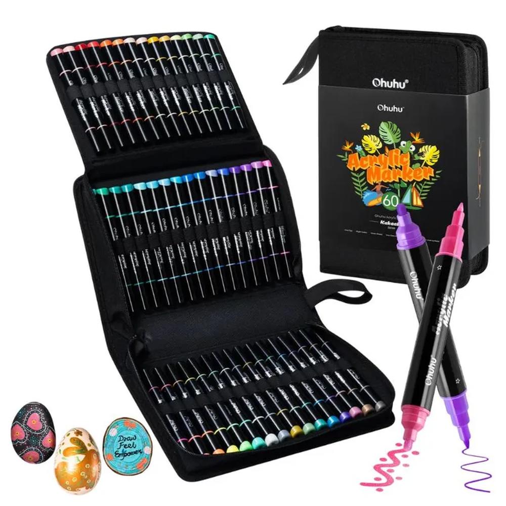 Ohuhu Kakaako Marcadores acrílicos setx60 doble punta
