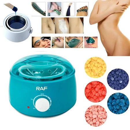 Olla Calentadora Para Cera Depilatoria Raf Color Turquesa
