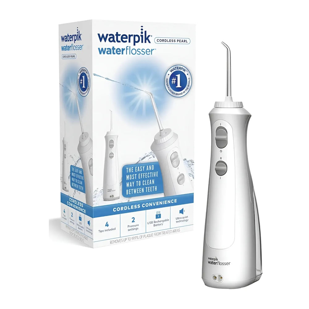 Irrigador Bucal Waterpik Pearl Inalámbrico 4 Puntas 2 Niveles