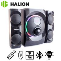 Parlante Halion HA-G63 Moon 2.1 con Subwoofer 6,5? Luces RAINBOW RGB USB SD BT FM