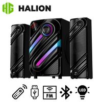 Parlante Halion HA-F77 Thanos 2.1 Bluetooth con Subwoofer 8"" y Luces LED
