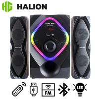 Parlante Halion HA-G64 Liberty 2.1 Bluetooth con Subwoofer 6,5? y Luces Led