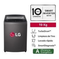 LAVADORA LG CARGA SUPERIOR 19 KG WT19BVTB NEGRO CLARO