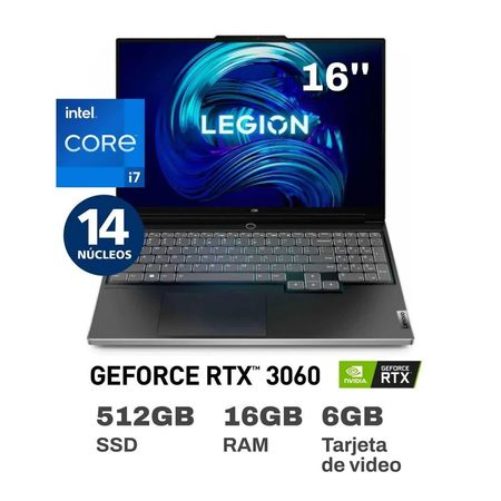 Laptop Gamer Lenovo Legión S7 Intel Core i7 14 Núcleos 16GB RAM 512GB SSD 16