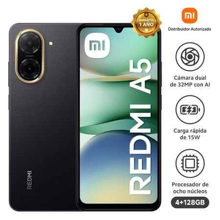 Celular Redmi A5 4GB RAM 128GB Midnight Black