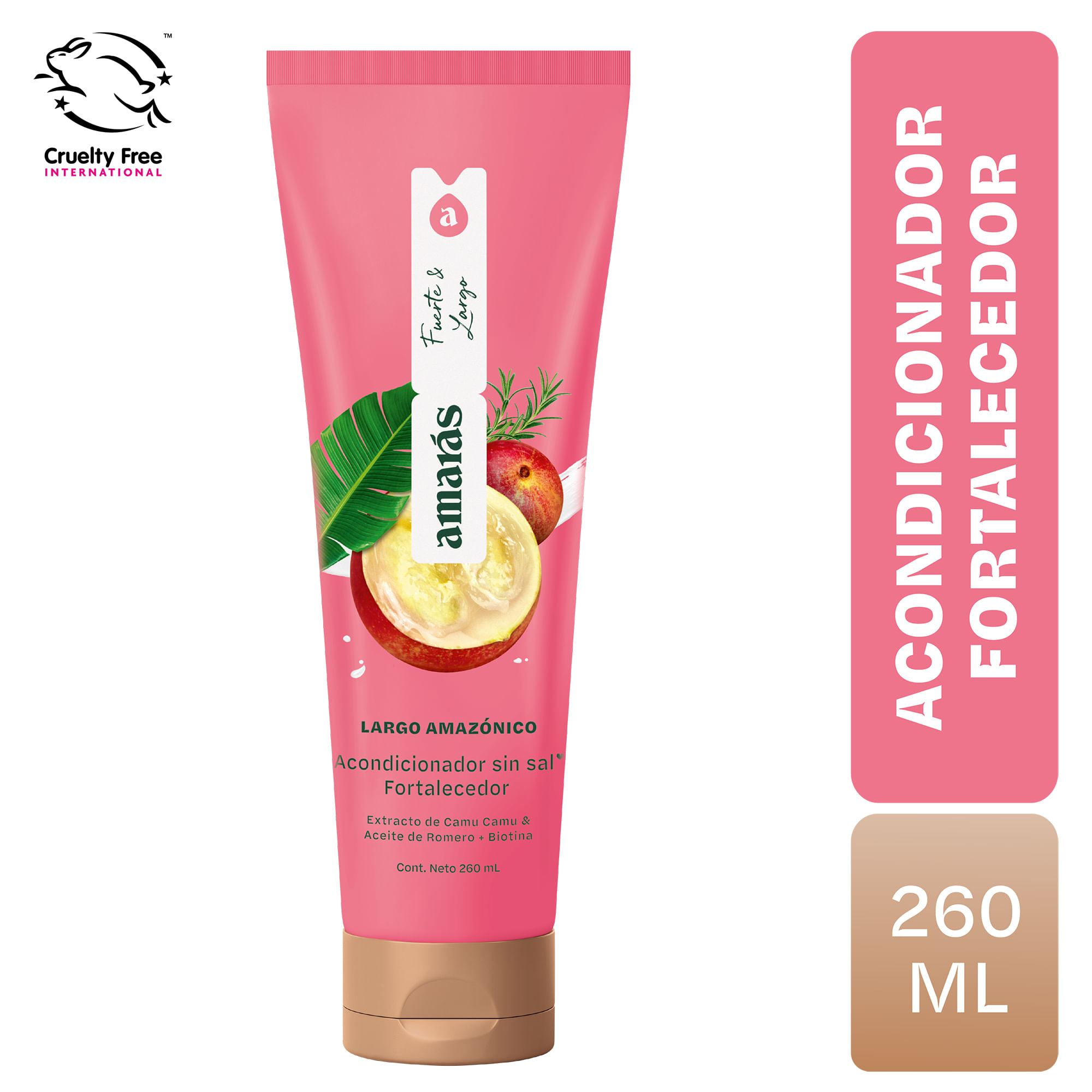 Acondicionador sin Sal AMARÁS Largo Amazónico Frasco 260ml