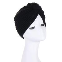 Beanie negro Tejido de Lana para niña 5 - 10 años