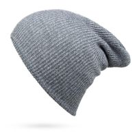 Beanie Clásico Jaspeado Gris Plata Unisex Gris Claro Talla única