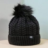 Beanie Whimsi Gorro negro con pompon para niña 6 - 10 años Negro 5-8 años