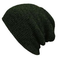 Beanie Clásico Jaspeado Verde Unisex Verde Pasto Talla única