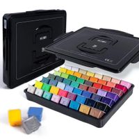 Himi Miya Gouache - Set 56 colores /30ml Jelly Cup - NEGRO