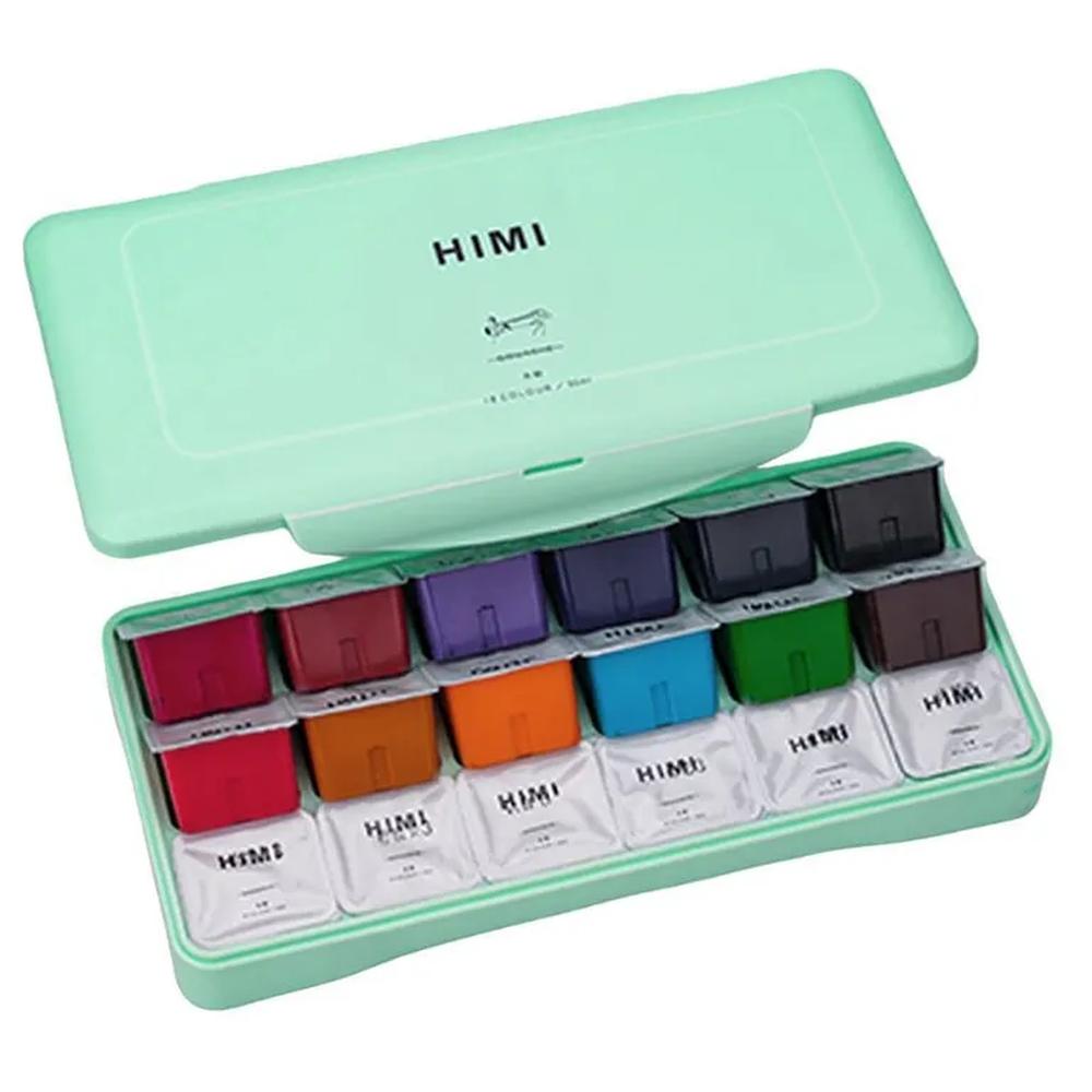 Himi Miya Gouache - Set 18 colores/30ml Jelly Cup - VERDE