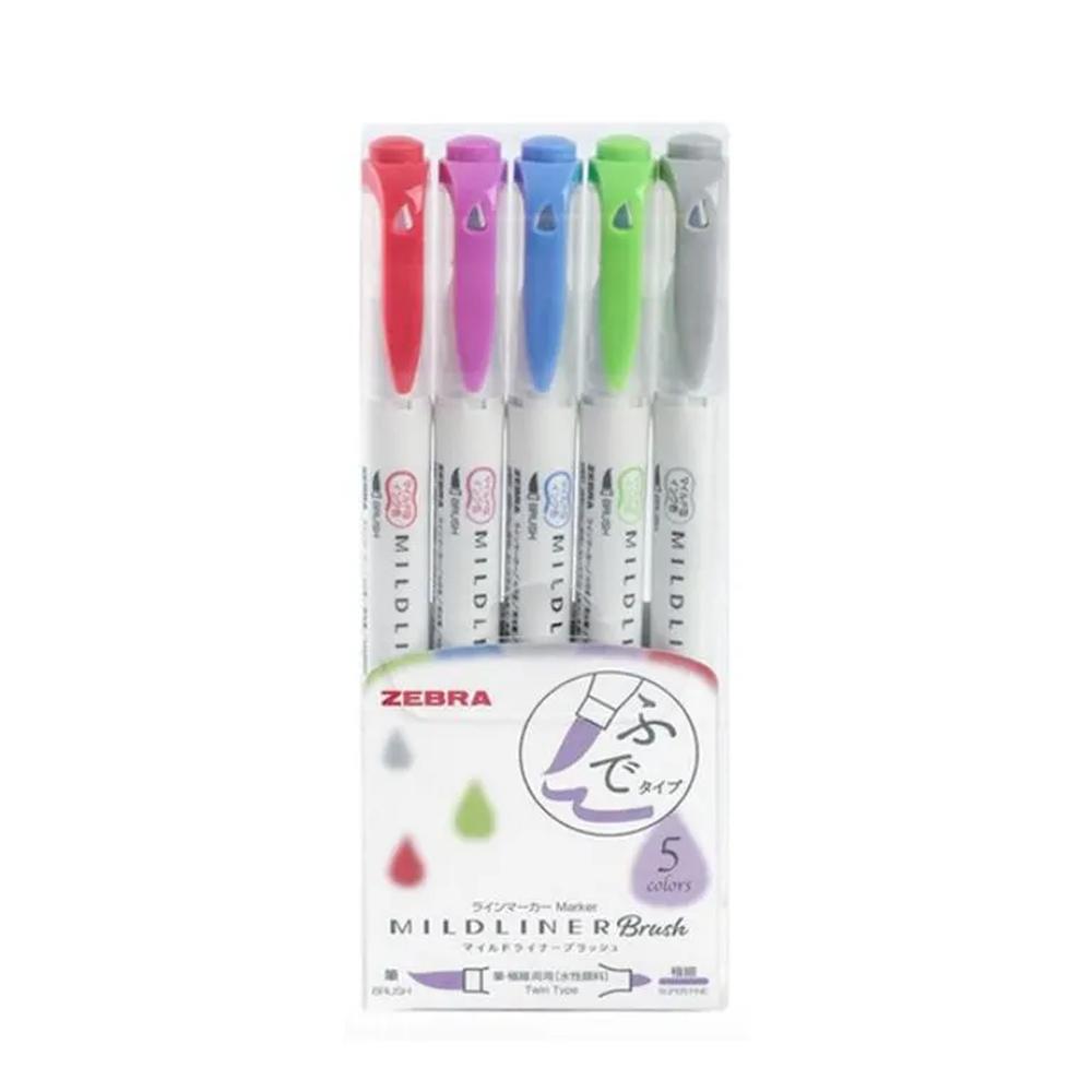 Zebra Mildliner Brush Pen - Soft Mild set