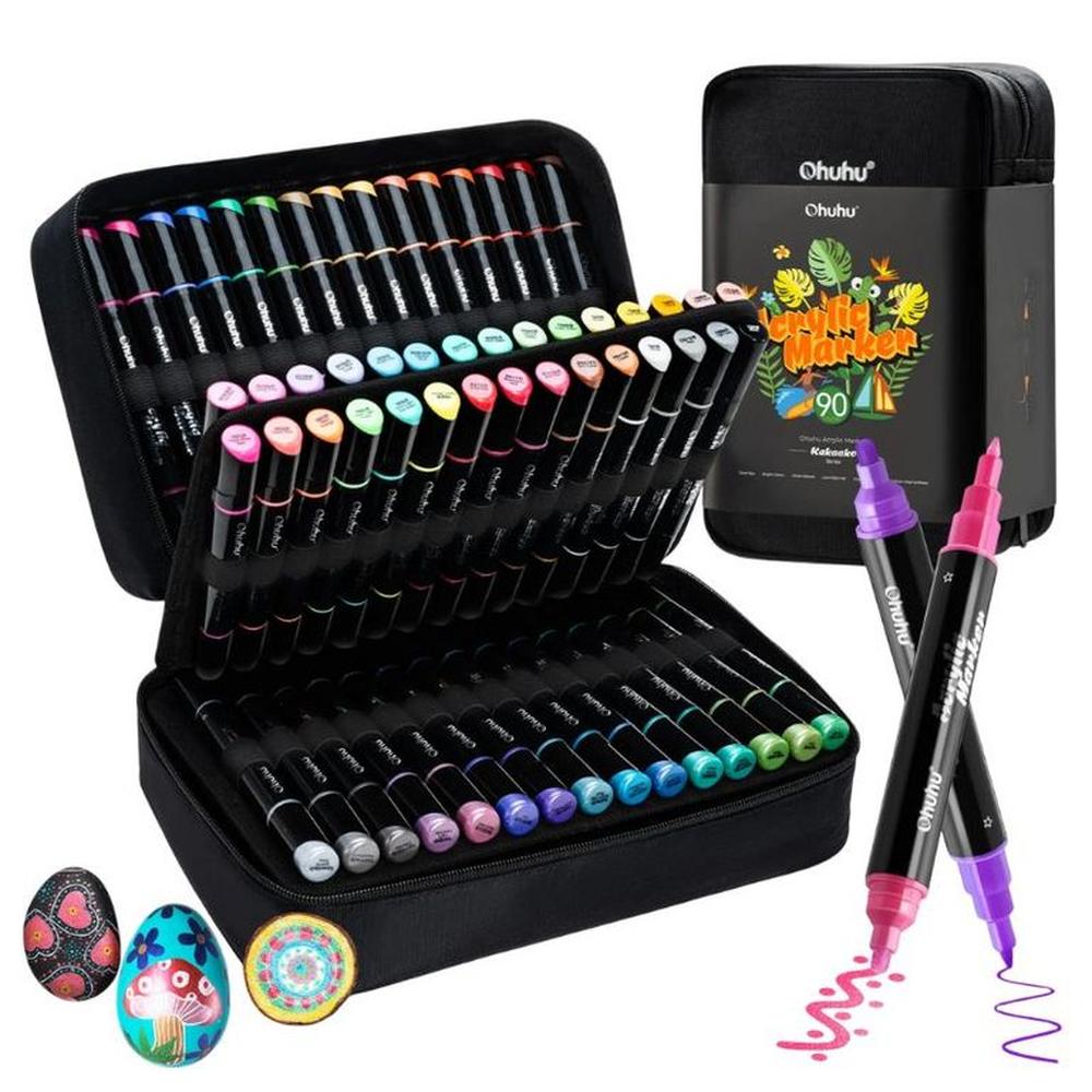 Ohuhu Kakaako Marcadores acrílicos Setx90 doble punta