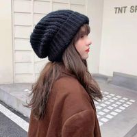 Beanie Chullo mujer estilo grande Gorro Shantall - Negro