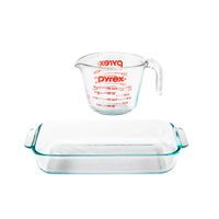 Set Fuente Rectangular Pyrex 2 LT +  Taza 250ml 300453