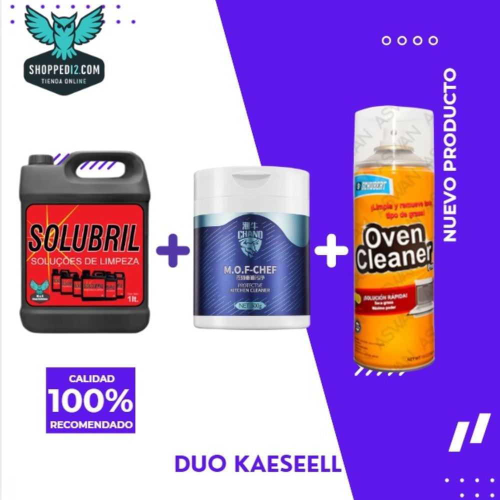 TRIO DE LIMPIEZA - OVEN CLEANER - SOLUBRIL - CHANO