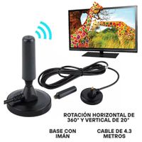 Antena de televisión HDTV Señal digital HD Con Base de Imán