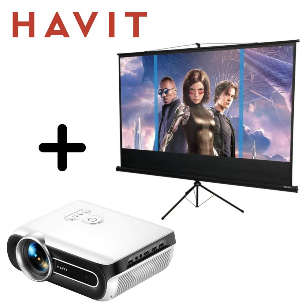 Combo HAVIT Proyector PJ209A 450ansi + Ecram PS100