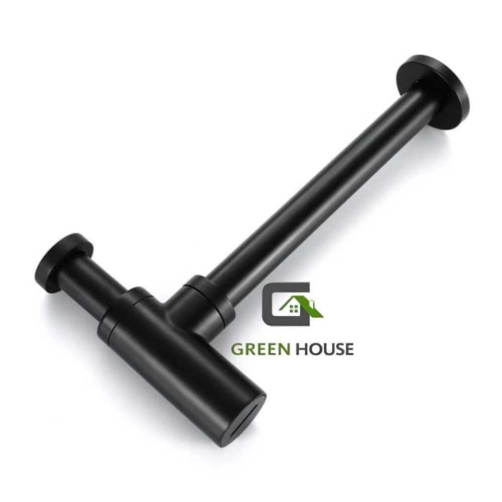 TRAMPA BOTELLA SIFON COLOR NEGRO ACERO