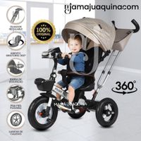 Triciclo Guiador Giratorio PRIME XL para Niños Beige