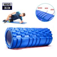 Foam Roller 35cm Rodillo de Espuma para Masaje Azul