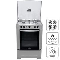 Cocina a Gas MABE 4 Quemadores CMP6012AG1 Silver