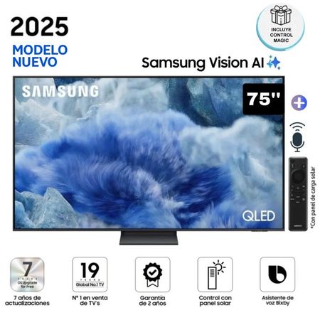TELEVISOR SAMSUNG QLED 75 QN75Q8FAAG UHD 4K VISION AI 2025