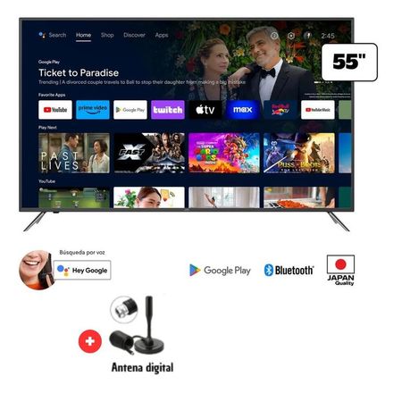 TELEVISOR JVC 55 UHD 4K GOOGLE TV LT-55KB607 MAS ANTENA DIGITAL