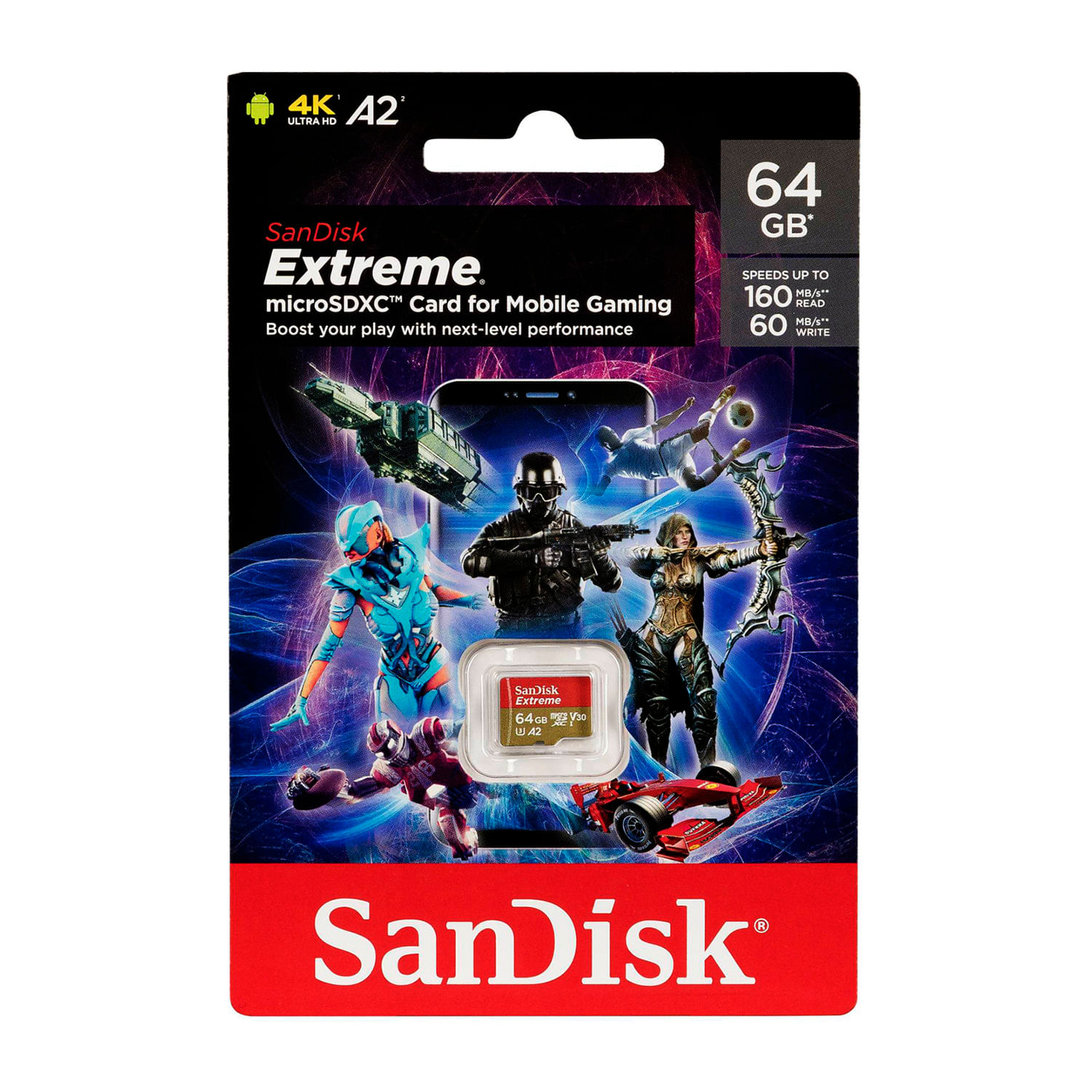 Memoria Micro SDXC Sandisk 64GB Mobile Gaming 160MBss