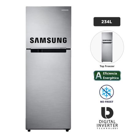 Refrigeradora Samsung 234L Top Freezer Rt22FARSDS8Pe INOX