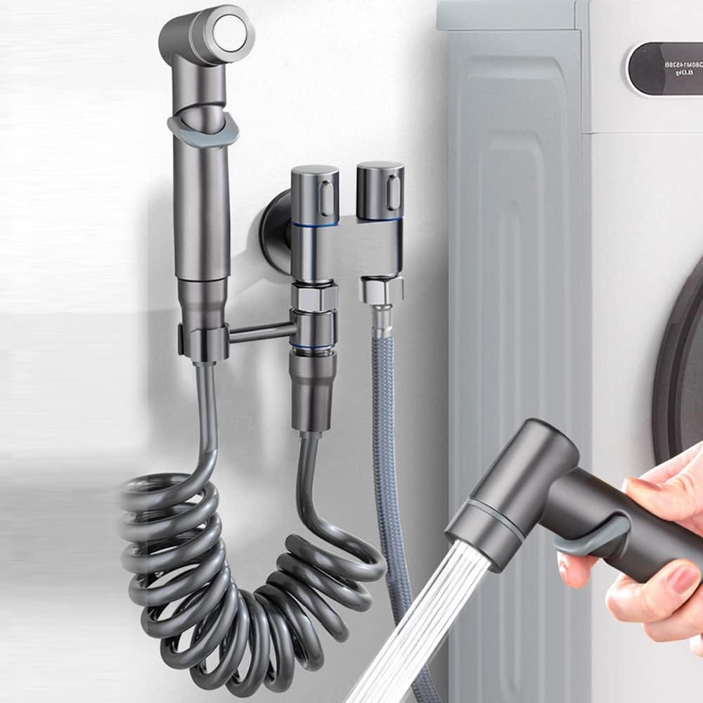 Ducha Bidet  ABS Plomo Grafito con Válvula Acero SS304 Premium